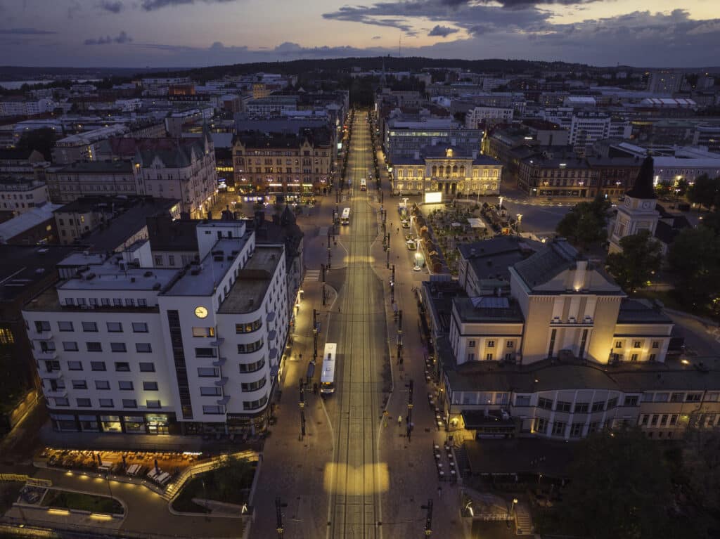 Hämeenkadulla Tampereen keskustassa